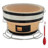 Barbecue portable japonais Hibachi Yakitori Mini gril rond de table en acier au carbone