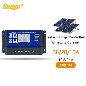 Nhà sản xuất bán buôn 30a20a10a nhận dạng tự động 12v24v36v48v với giao diện USB PWM năng lượng mặt trời sạc điều khiển - Product Image 1