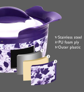 Juego de 4 recipientes térmicos de acero inoxidable para alimentos, calentador de comida, olla caliente, lonchera, cacerola - Product Image 4