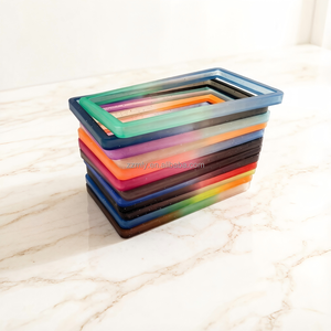 Porta Carte di Credito in TPU con Glitter Multicolore Personalizzato, Design Antiurto con Blocco RFID, Senza Chiusura per Passaporto/ID/<span class=keywords><strong>Foto</strong></span> - Product Image 6