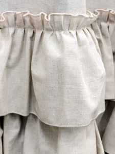 Motif personnalisé <span class=keywords><strong>Style</strong></span> ferme Shabby <span class=keywords><strong>Chic</strong></span> fenêtre coton lin chambre divers rideaux à volants 150x270 cm attaché avec des volants - Product Image 5