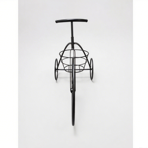 Support de <span class=keywords><strong>suspension</strong></span> mural intérieur et extérieur moderne de style ferme pour pot de fleurs étagère à cadre en métal noir pour balcon - Product Image 4