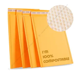 Bubble Cushioning Protected Kraft Paper Bubble Lined Mailing Padded Envelopes / Post Office A4 A5 Paper Bags