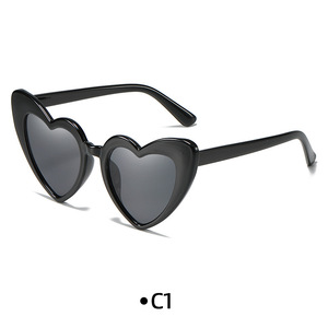 2024 Hot Selling Thick Cute Peach Heart Frameless Sun <strong>Glasses</strong> Summer Beach <strong>Party</strong> <strong>Glasses</strong> Women Mirror Optical TAC Lenses <strong>Pink</strong> - Product Image 6