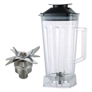 Jarra de Repuesto <span class=keywords><strong>Universal</strong></span> para <span class=keywords><strong>Licuadora</strong></span> Eléctrica de 2L, Pieza de Repuesto de Plástico PC con Juego de Cuchillas de Acero Inoxidable, Duradera y de Compatibilidad <span class=keywords><strong>Universal</strong></span> - Product Image 1