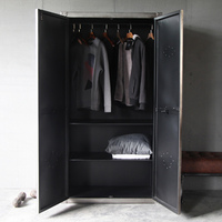 Armoire de Rangement Vestiaire Industrielle en Métal de Fer Vieilli