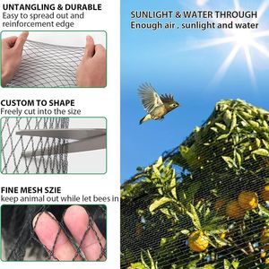 Black Bird <b>Netting</b> For Trees Fruit Garden 3.3x3.3ft Roll Design Cut To Size Plastic PE HDPE <b>Mesh</b> Protection - Product Image 3