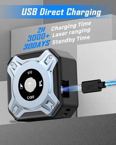 Telémetro Láser de <span class=keywords><strong>40M</strong></span>, Cinta Métrica de 5M, Pantalla Digital HD, Recargable por USB, Instrumento de Medición de Plástico, Múltiples Funciones, 280g - Product Image 5