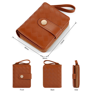 Cartera <span class=keywords><strong>de</strong></span> cuero delgada pequeña minimalista personalizada para hombres y mujeres 6 tarjetero y bolsillo para monedas <span class=keywords><strong>con</strong></span> ranura para efectivo - Product Image 4