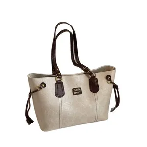 <span class=keywords><strong>Sac</strong></span> à <span class=keywords><strong>main</strong></span> en cuir PU grande capacité pour <span class=keywords><strong>femme</strong></span>, <span class=keywords><strong>sac</strong></span> fourre-tout simple en forme de croix, ouvert, tendance, couleur contrastée, polyvalent, idéal pour la plage - Product Image 5