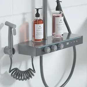 Smart Bad Dusch system Thermostat Dusch kopf System Set Dusch system mit Temperatur anzeige