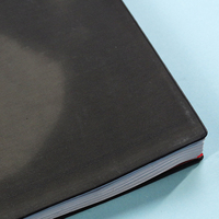 Notebook A5 en cuir souple noir avec lignes, carnet de notes d'affaires avec LOGO personnalisé imprimé, vente en gros,