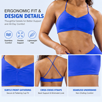 Ensemble de sport : Soutien-gorge dos croisé et Legging de yoga taille haute à découpe en V, en tissu doux et respirant, séchage rapide, idéal pour la gym et l'entraînement