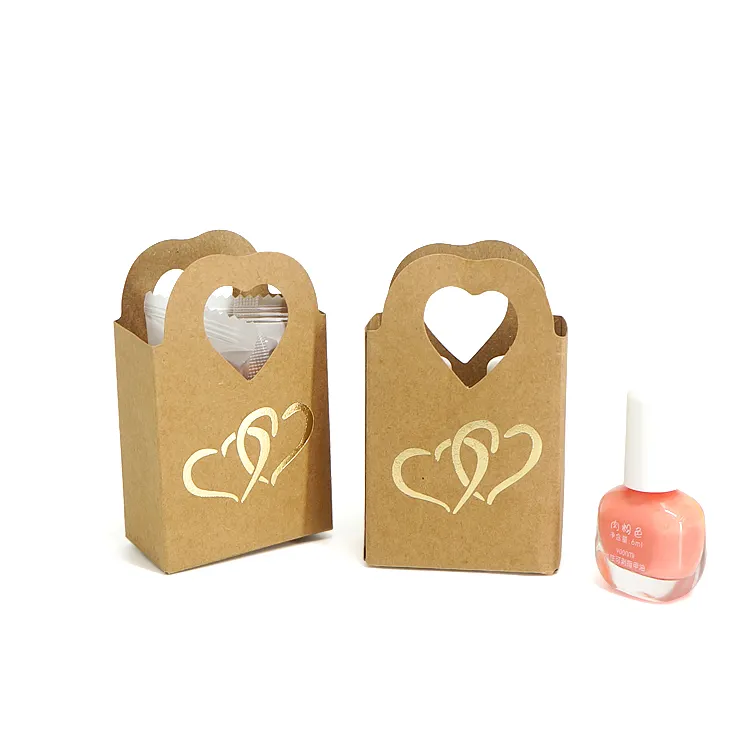 biologisch abbaubare kundenspezifische kraftpapier-verpackungsbox kleine goldene hochzeitsgeschenkbox für keks süßigkeiten party kindergarten