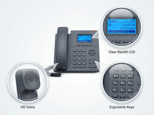 Téléphone <span class=keywords><strong>VoIP</strong></span> WiFi double bande, téléphone IP sans fil de bureau, téléphone SIP 2 lignes, écran LCD 2,4 pouces, Ethernet 10/100M, téléphone de bureau - Product Image 2