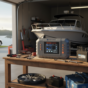 Chargeur de batterie au lithium LiFePO4 Vevor 35 ampères avec écran LCD pour bateau, pelouse et voiture - Product Image 2