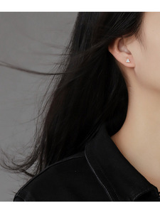 Wholesale Custom Brass Gold Plated Geometric Mini Crystal <b>Stud</b> Earrings Fashion Jewellery Accessories Zircon Gift - Product Image 4