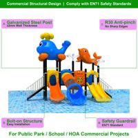 SageDelightRides Aire de jeux aquatique personnalisée avec toboggan double spirale, seau basculant, escaliers et rampes en acier pour enfants - Fabricant
