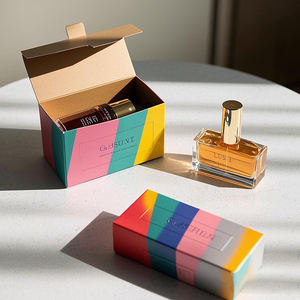 รีไซเคิลบรรจุภัณฑ์โฟลเดอร์กล่องที่มีฝาปิดแม่เหล็กกระดาษคราฟท์เคลือบด้านประโยชน์ยูวีสำหรับอาหารน้ำหอมเครื่องสำอาง - Product Image 2