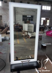 Miroir de salon <span class=keywords><strong>double</strong></span> face Tiroirs en bois de couleur pour dames Meubles de salon de coiffure - Product Image 5