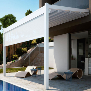 2-20% de réduction Toit de <span class=keywords><strong>terrasse</strong></span> motorisé Couverture de patio rétractable Arches extérieures en aluminium bioclimatique Idées de toit de pergola étanche - Product Image 5