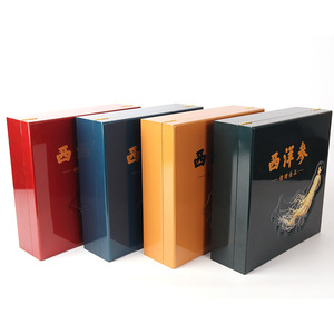 Caja de Regalo de Ginseng Americano, Empaque de Alta Gama, Material Compuesto Rectangular, Artesanía Hecha a Mano - Product Image 1