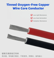 Vente en gros câble solaire H1Z2Z2-K XLPO, cuivre étamé sans halogène 1.5mm², rouge-noir, pour appareils ménagers