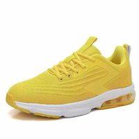 Chaussures de course légères pour hommes, prêtes à être expédiées, avec coussin d'air, en maille respirante Fly Knit, baskets absorbant les chocs, vente en gros