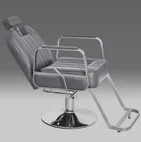 Fauteuil de coiffure haut de gamme en métal et similicuir pour salon de beauté, barbier, équipement de levage, coupe de cheveux, permanente, teinture, shampoing