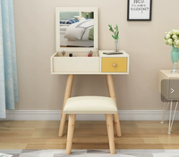 Table de maquillage nordique pour petite chambre, table de maquillage simple et tendance, mini-stand de maquillage à plateau rabattable
