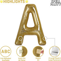 Flotteur gonflable en PVC personnalisé en forme de lettre, décoration flottante créative pour fête