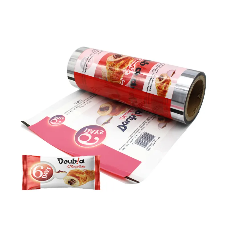 Kunden spezifisch bedruckte Lebensmittel verpackung Rollfilm Laminierter Kunststoff Flexible Verpackungs rolle Automatische Sachet-Verpackungs folie