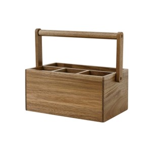 FSC cuisine bureau <span class=keywords><strong>salle</strong></span> <span class=keywords><strong>de</strong></span> <span class=keywords><strong>bain</strong></span> chambre Acacia Mulip <span class=keywords><strong>Pose</strong></span> organisateur porte-ustensiles en bois argenterie Caddy avec poignée - Product Image 1