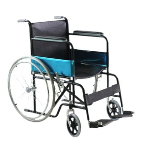 Silla de ruedas manual plegable ligera de aleación de aluminio con ruedas delanteras de PVC de 8 pulgadas para ancianos y discapacitados - Product Image 2