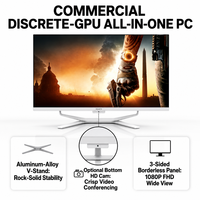 PC tout-en-un blanc avec support en alliage d'aluminium 24 27 pouces FHD 1920x1080 Intel Core I5 DDR4 SSD Windows 11 pour la maison et le bureau