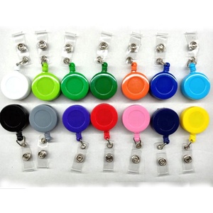 Porte-badge rétractable de forme ronde en plastique de couleur noire ou personnalisée <span class=keywords><strong>Yoyo</strong></span> ID Reel Clip - Product Image 4