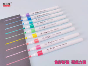 OEM personalizado al por mayor de secado rápido alcohólico rotulador permanente 4 colores Set para plástico madera piedra Metal marcado marcadores de arte - Product Image 5