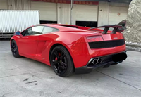 Lèvre de pare-chocs arrière en fibre de carbone améliorée en diffuseur arrière de style D pour Lamborghini Gallardo LP550 LP550 LP560 2008-2016 kit carrosserie