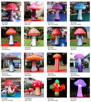 Champignons lumineux gonflables publicitaires à LED, modèle de ballon géant gonflable en forme de champignon pour la décoration de scènes de festival et de fêtes