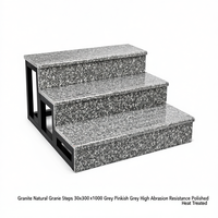 Marches d'escalier modernes en granit naturel 30x300x1000cm Gris roseâtre Haute résistance à l'abrasion Poli Traité thermiquement