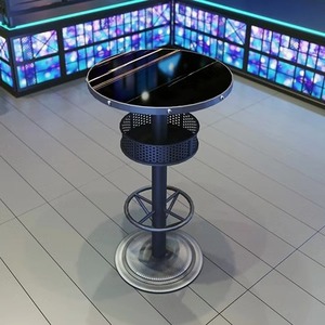 Sgabello da <span class=keywords><strong>Bar</strong></span> personalizzato con tavolo alto in ferro, Design diffuso per la notte di musica chiara per uso domestico o commerciale, inclusi gli hotel - Product Image 1