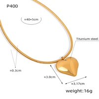 Collier pendentif cœur Hip Hop, bijoux de mode pour femmes, collier en acier inoxydable chromé