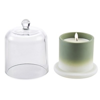 C & H Vente en gros de haute qualité de luxe personnalisé arôme fait à la main Cloche cloche dôme pot cire de soja bougie parfumée
