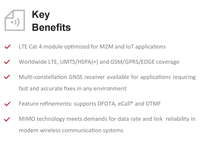 Module Quectel EC25AUFA-512-STD pour l'Amérique latine et l'Australie, bandes B2 B40, certifié Telstra, DFOTA, VoLTE en option, prise en charge double SIM