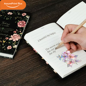 Cuaderno <span class=keywords><strong>de</strong></span> Tapa Dura con Estampado Floral Botánico A5 Personalizado para Mujeres, con Papel Reciclado e Impresión con Tinta <span class=keywords><strong>de</strong></span> Soya, para Branding y Mindfulness - Product Image 6