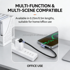 Cable de Datos y Carga Rápida Micro USB a Tipo-C de 0.25m, 90 Grados, 3A, Cubierta de PVC y Cobre Puro, para Dispositivos Móviles - Product Image 5