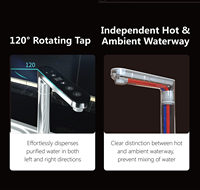 Haute Qualité Intelligent Numérique En Acier Inoxydable Cuisine Chaude Et Froide Sans Réservoir Ro Filtre À Eau Purificateur Robinets D'eau Robinet