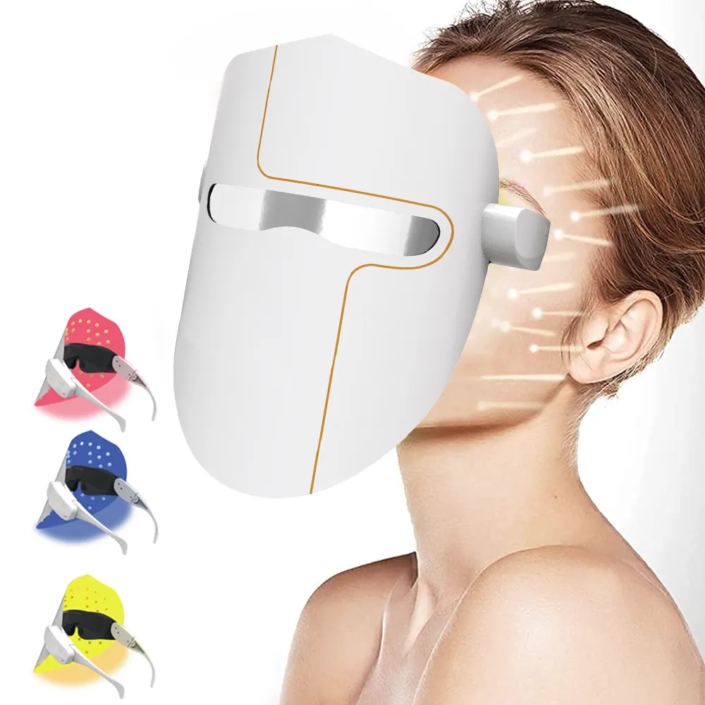 Led маска для лица фотон световой уход за кожей лица красоты 3 вида цветов для красоты кожи