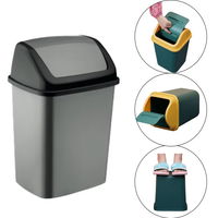Vente en gros seau de rangement compact en plastique couvercle oscillant facile à nettoyer petite poubelle pour comptoirs de cuisine salle de bain déchets durables