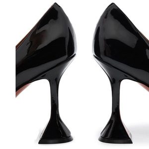 Sandales à talons chaton hauts grande taille 46 pour femme, escarpins à bout pointu ornés de diamants et de fleurs, chaussures vernies basiques à talon aiguille pour pieds larges - Product Image 3